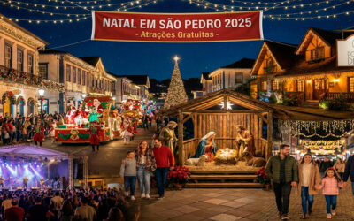 Natal em São Pedro 2025: luzes, música e atrações para toda a família
